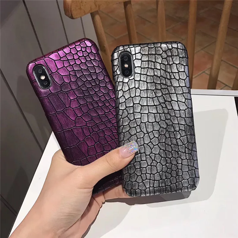 Luxury Retro 3D Crocodile Phone Case For iPhone XS MAX Case for iphone XXR66S78Plus Case Cool PU Leather Pattern Back Cover06