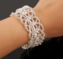 Fashion Bridal Jewelry Romantic Wedding party Accessories Bridal Bracelet Wrist Band Jb080