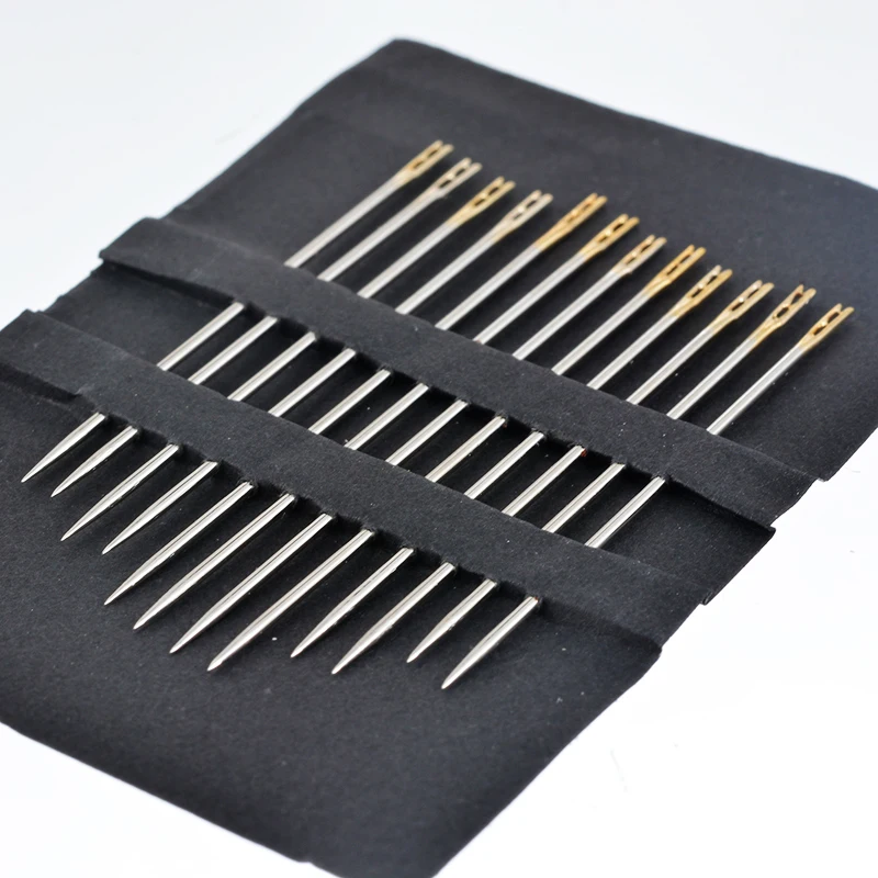 

Hoomall Brand 2 Packs Self-Threading Hand Sewing Needles Set Assorted Household Repair Set Easy To Thread Sewing Accessories