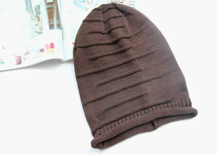 Модная вязанная шляпа зимние шапки для женщин Skullies Beanies теплая шапка мужская вязаная шапка высокое качество головной убор - Цвет: color 4