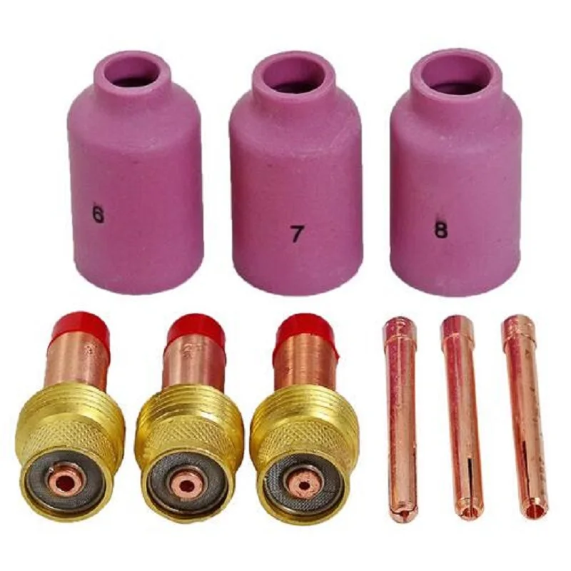 Buy TIG Gas Lens KIT and Collets Alumina Nozzle Fit