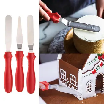 

3Pcs/Set Stainless Steel Angled Straight Blade Spatel Spatula DIY Cake Cream Spread Decorating Pastry Scraper Baking Mold Tools