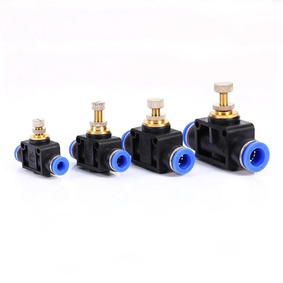 Pneumatic Regulator 4mm 6mm 8mm 10mm 12mm OD Hose Gas Flow Adjust Valve
