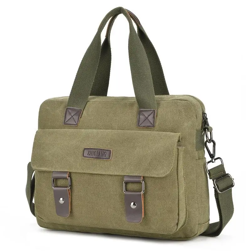 Z.L.D. новые мужские сумки из натуральной кожи модные 15 дюймов бизнес сумка для ноутбука высококачественный холщовый Прочный сумка обувь для мужчин и женщин - Цвет: photo color
