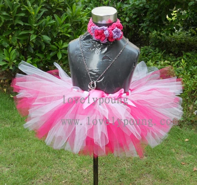 Vermelha e Branca Aniversário do Bebê Rosa Saia Tutu Meninas Dança 6 Saia Dança tutu Aniversário Do Bebê