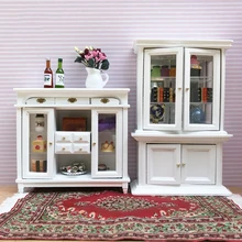1/12 миниатюрная мебель для кукольного домика деревянная витрина для книжного шкафа Декор