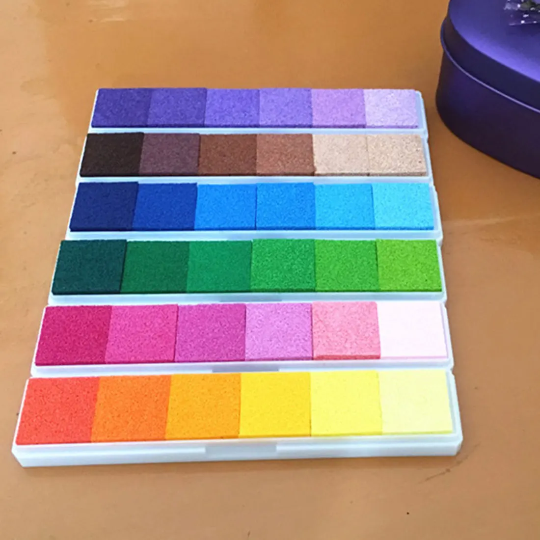 

Crafts Tools Clear Stamps Ink Decorative Diary Colorful Ink Stamp Scrapbook Retro Gradient Home Seal Stamp Ink Pad Scrapbook