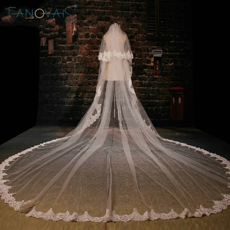 cathedral veil with long train