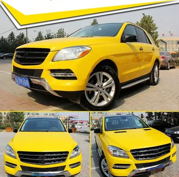 

SUNICE 1.52 x 5/10/15/18m High Gloss Yellow Car Wrap Film, PVC Material Self-adhesive, Auto Vehicle Wrapping Stickers Decals