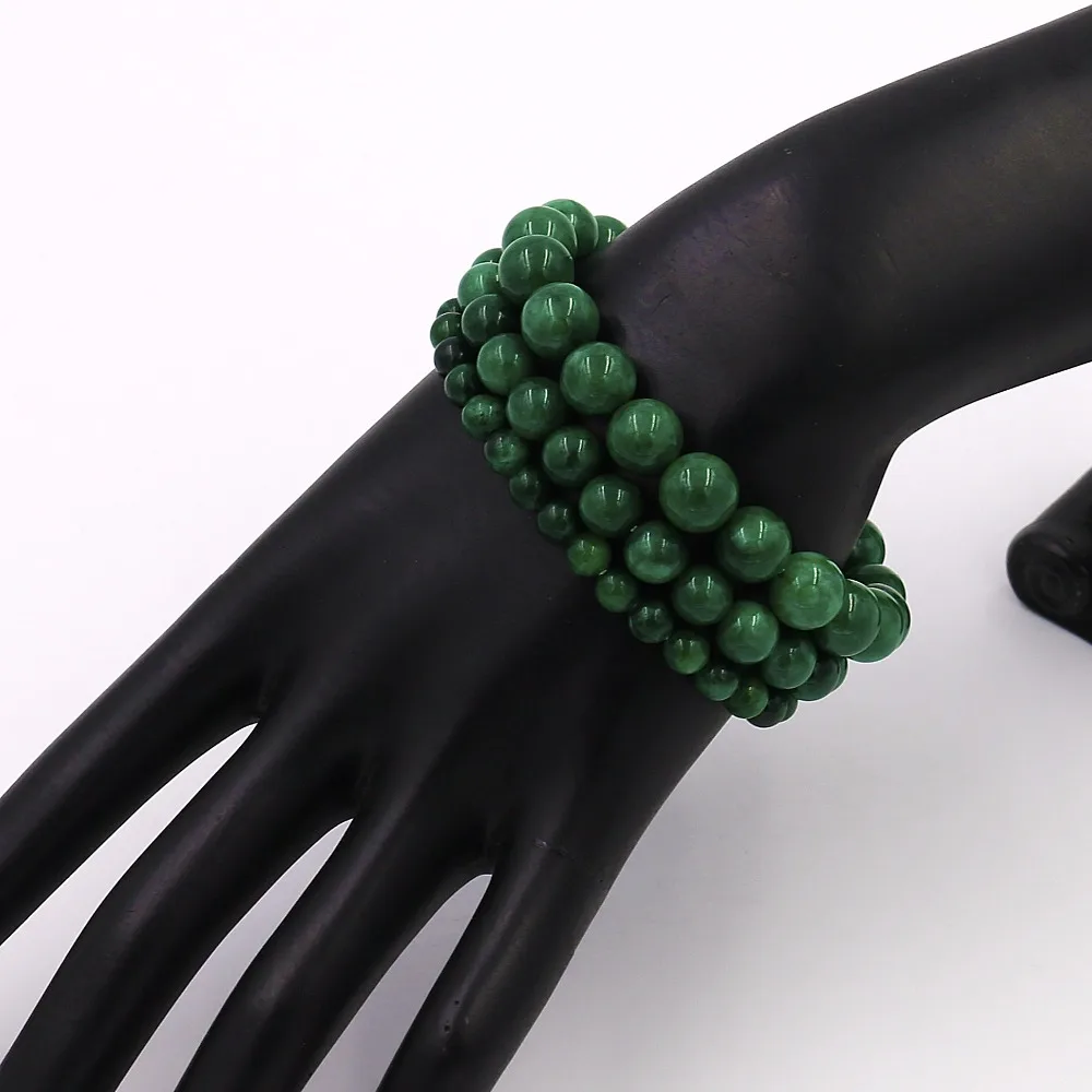 Женский браслет ручной работы украшенный бусинами из ниток 6/8/10 мм|bracelets for|bead