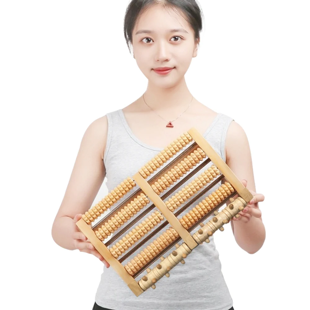 

Wooden Foot Massager Roller Relieves Heel pain Wood Care Massage Reflexology Relax Relief Massager Acupoint Therapy Massager