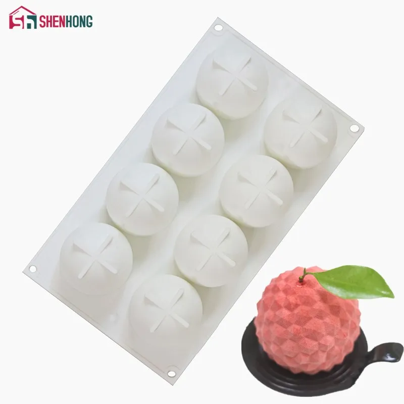 SHENHONG DIY Litchi Silicone Mold Cake Chocolate Mold