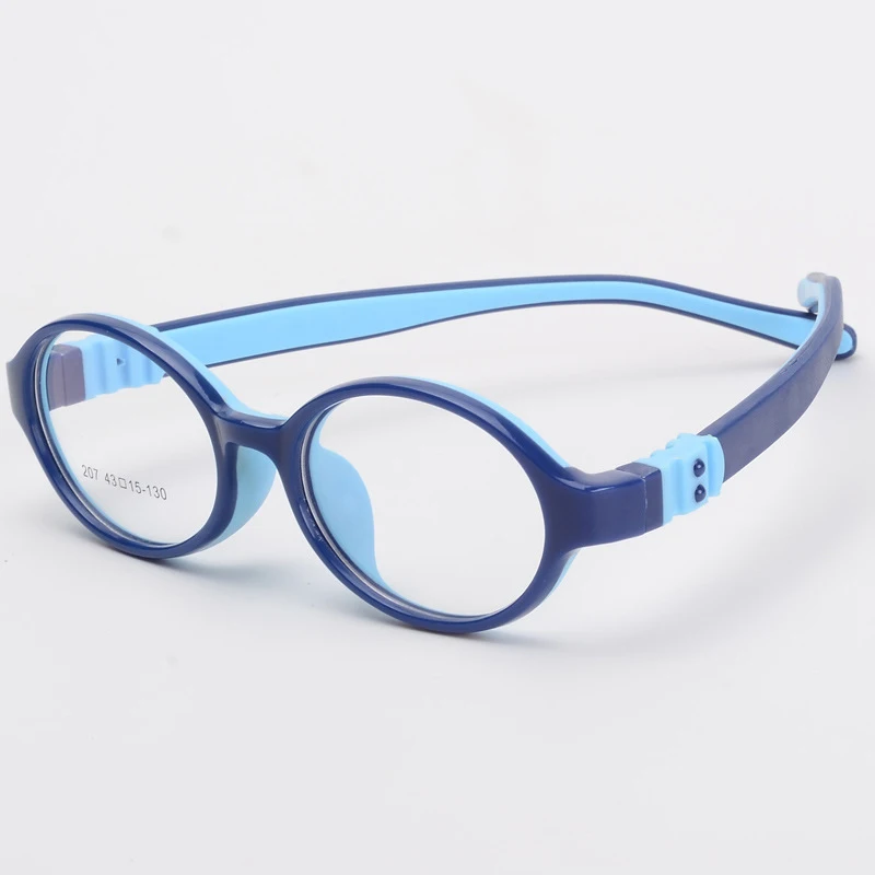 Новое поступление, гибкая Ультралегкая силикагель для мальчиков и девочек, детская оптическая оправа для очков, Детские близорукие очки, дальнозоркость - Цвет оправы: lan