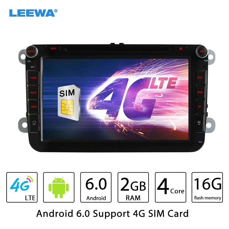 Best LEEWA 8inch Android 6.0 (64bit) DDR3 2G/16G/4G LTE Car DVD GPS Radio For VW Golf 5/6/Polo/Passat/Jetta/Tiguan/Touran #CA4560 0 Best LEEWA 8inch Android 6.0 (64bit) DDR3 2G/16G/4G LTE Car DVD GPS Radio For VW Golf 5/6/Polo/Passat/Jetta/Tiguan/Touran #CA4560 0