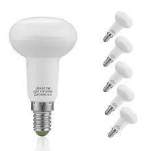 Отражатель светодиодный винт лампочки 5 Вт R50 E14 SES заменить 40 Вт лампы накаливания 400lm, теплый белый 3000 K [Класс энергопотребления А+]-5 PACK