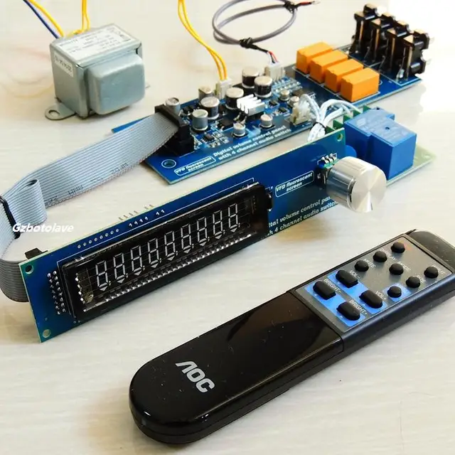 CS3310 VFD vacuum fluorescent display preamplifier board DIY KIT remote