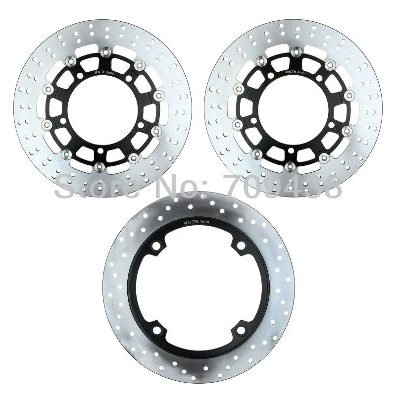 Full Set Round Front+Rear Brake Disc Rotor For SUZUKI DL 650 V Storm 2007 2011 DL650 V Storm ABS