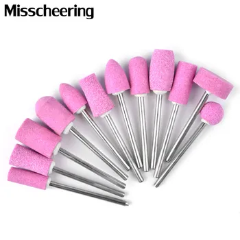 

12Pcs Ceramic Nail Drill Bits Electric Manicure Head Replacement Device For Manicure Pedicure Polishing Mill Cutter Nail Files