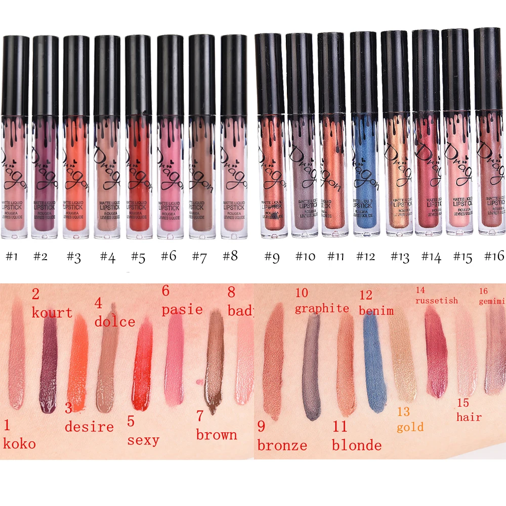 Lipstik Ranee Matte ranee 16 colors makeup metallic matte lipstick Lipstik Ranee Matte ranee 16 colors makeup metallic matte lipstick
