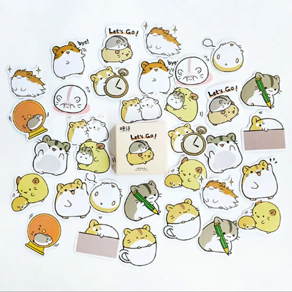 

45pcs/Lot Small Hamster Stickers Decorative Sticker DIY Diary Craft Photo Albums