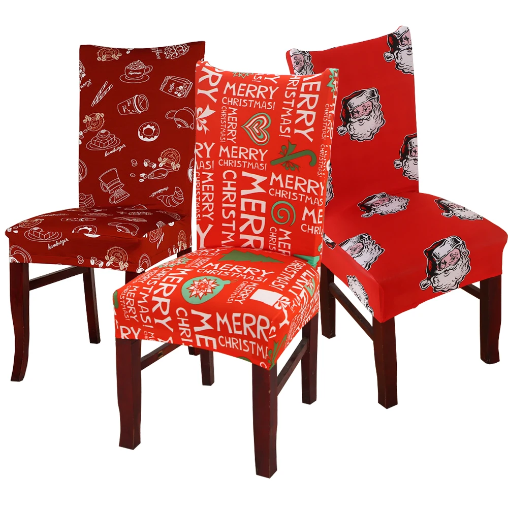 Buy Merry Christmas Chair Cover Spandex Jubilation Red