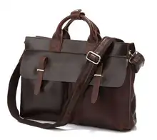 Vintage Genuine Leather Men Messenger Bags Cow Leather Bag Portfolio Men Briefcase Handbags Shoulder Bags for Men #VP-J7107R