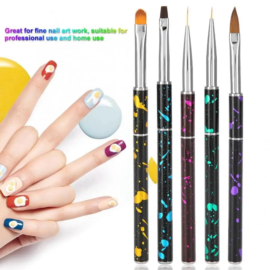 

Big Promotion Sale Nail Brush UV Gel Nail Art Pen Brush Drawing Painting Lines Floral Shape Handle Manicure Nails Accessoires