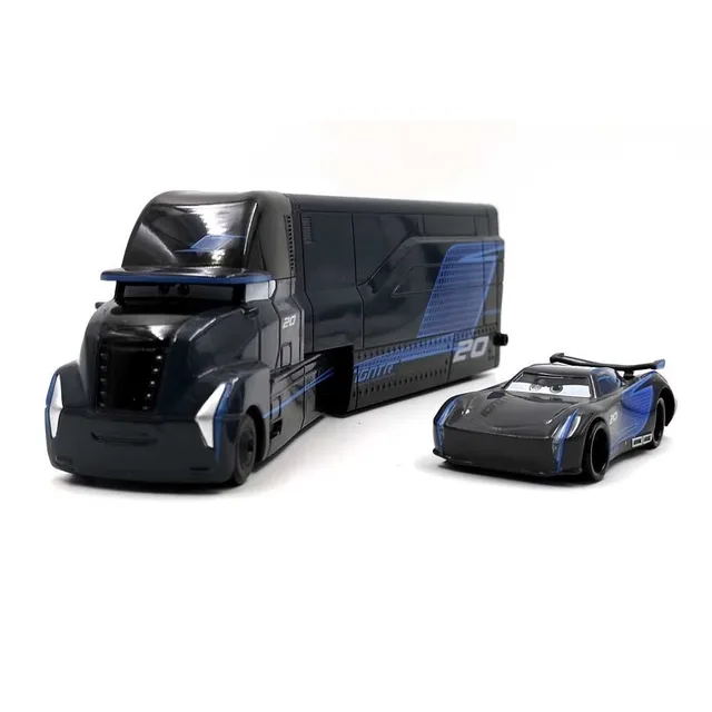 Disney Pixar Cars 2 Toys Lightning McQueen Mack Truck The King 1:55 Diecast Metal Alloy Modle Figures Toys Gifts For Children Jackson Uncle (2pcs)