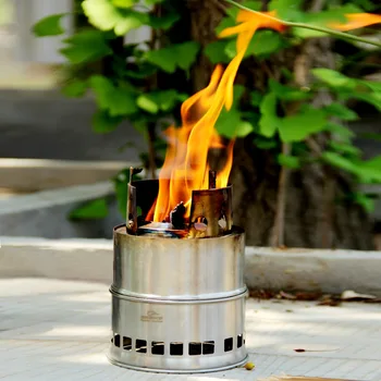 

Portable Wood Stove Stainless Steel Lightweight With Mesh Bag 14oz
