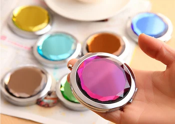 

VANTAS Cosmetic Compact Mirror Crystal Magnifying Make Up Mirror DROP SHIPPING