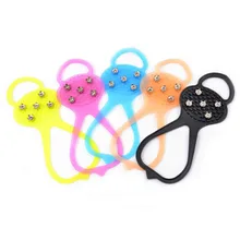 Большой размер 36-48 противоскользящие ледяные скобы захват зимние уличные лыжные ботинки для походов зимние горные гетры с шипами