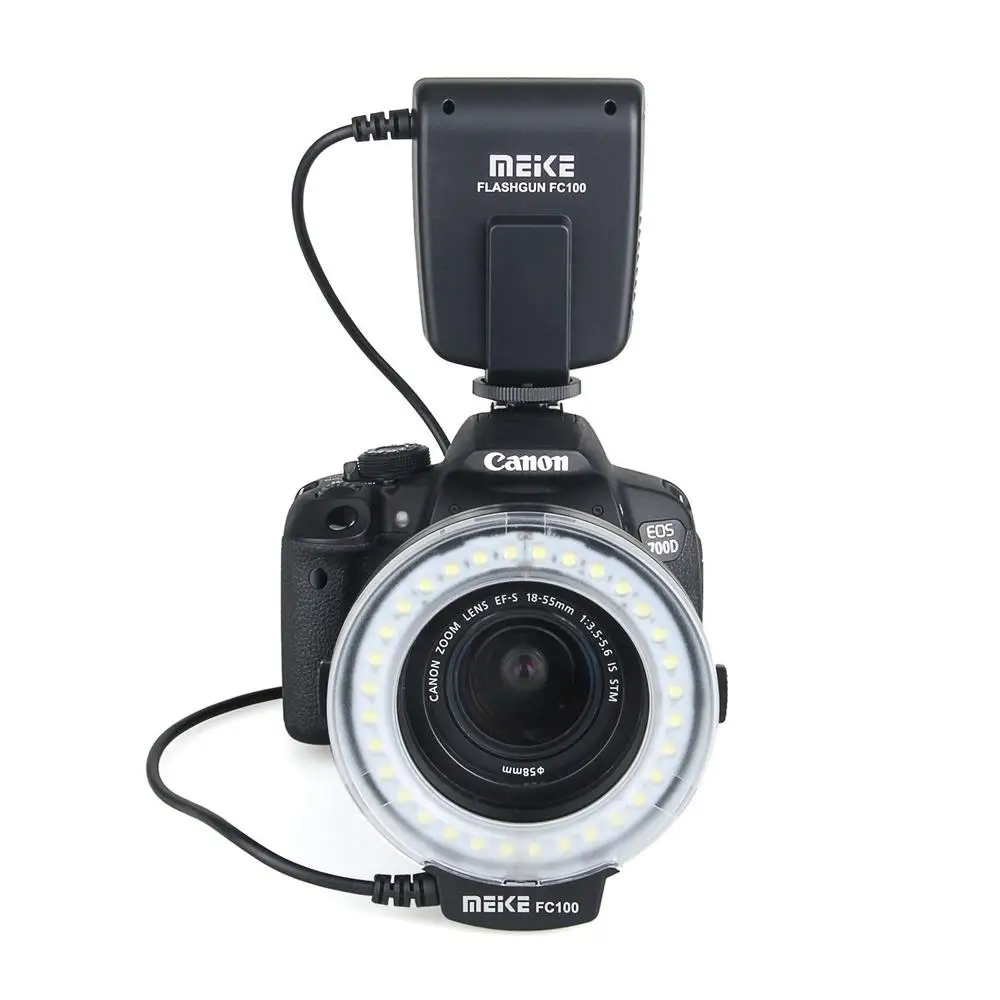 Meike Fc100 Led Macro Ring Flash Photo Speedlite Light For Canon 5d Mark Ii Nikon  D3200 D3100 Dslr Camera - Flashes - AliExpress