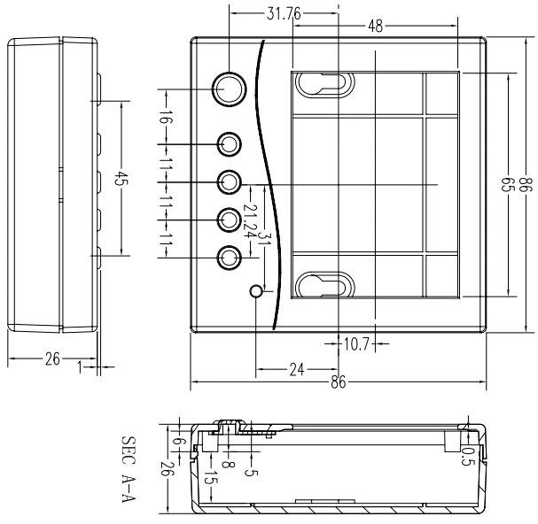 Пластиковая коробка для электроники diy для ЖК-дисплея(4 шт.) 85*85*25 мм, пластиковая коробка из АБС-пластика, электрическая коробка, чехол для электроники