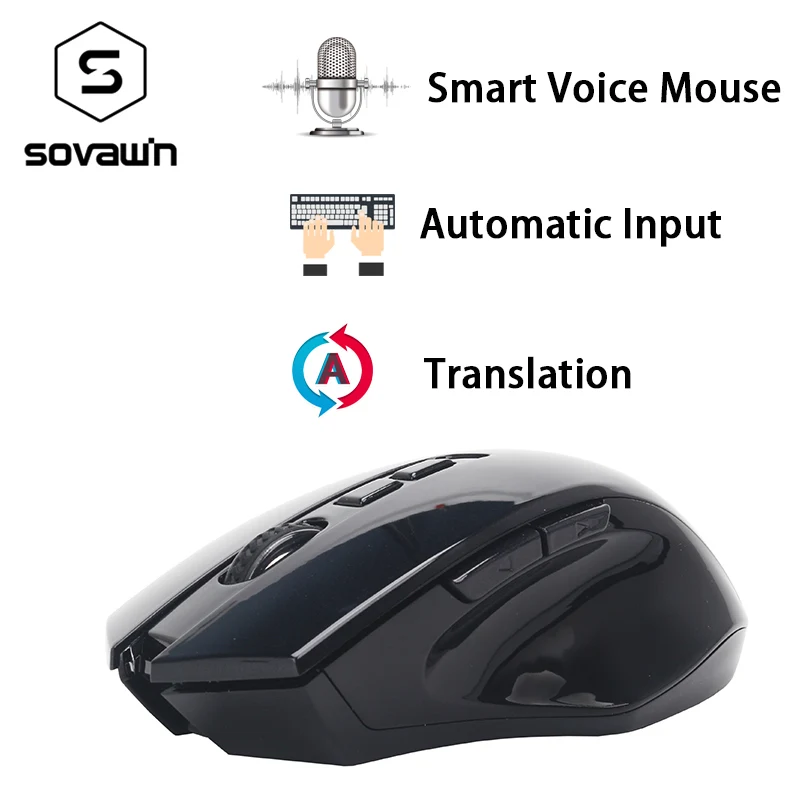 

Rechargable Wireless Mouse 2.4G Lazy Ergonomics Smart Voice for Computer USB PC Automatic input Translation Speech Recognition