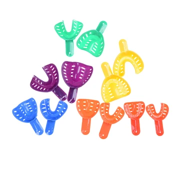 

12 PCS Disposable Dental Impression Trays Dentist Tool Instruments Denture Model Materials Oral Hygiene Products