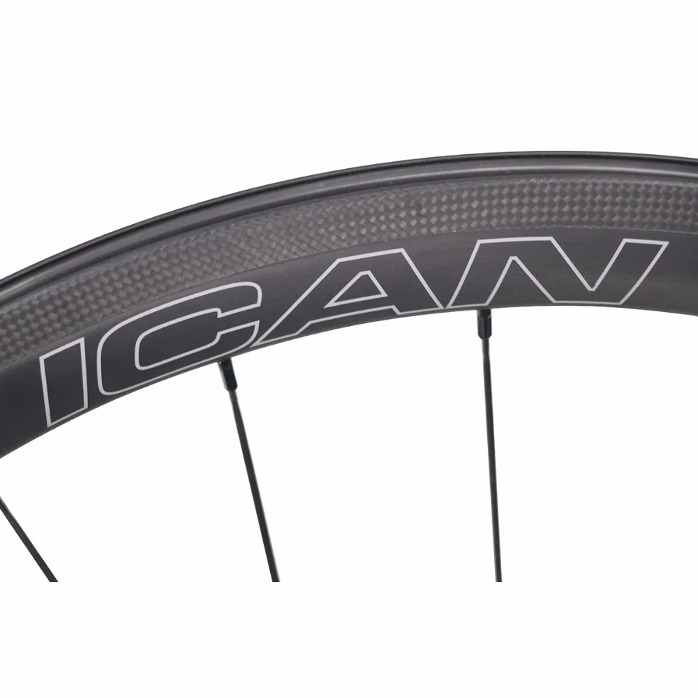 Top 700C carbon wheels China 40mm clincher road bike wheel with 25mm U shape rim Novatec straight pull hub Sapim CX-Ray spokes 1404g 8