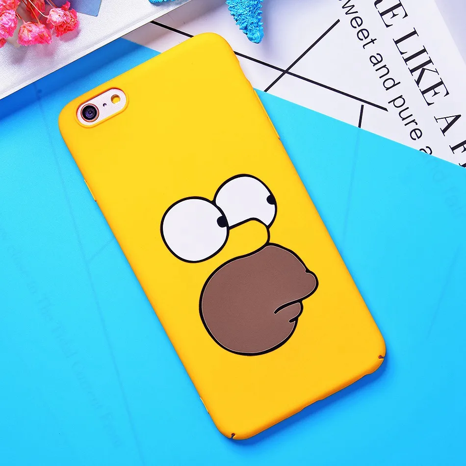 Cute Cartoon Case For iphone 7 6 6S 8 Plus Case For iPhone X 10 Funny Middle Finger Yellow Back Cover Phone Cases Artisome       (2)