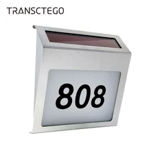 Солнечный свет дверной фонарь домашний светодиодный лампы Настенный светильник из нержавеющей стали номер дома наружный водонепроницаемый Decoracion солнечные огни