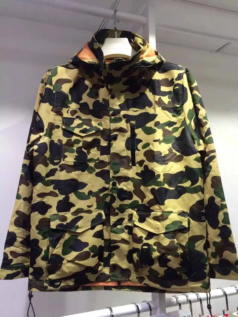bape Jacket 2015 Harajuku street Military camouflage bape logo Printing ...