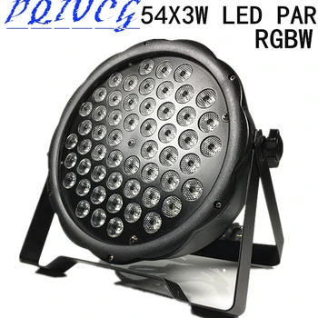 

ABS RGBW 54 X 3W LED PAR light DMX512 Falt par led disco lights of professional DJ equipment