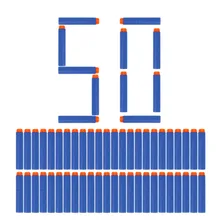50pcs 8colors Soft Bullet Head Foam Bullets for Nerf N-strike Elite Series 7.2cm*1.3cm