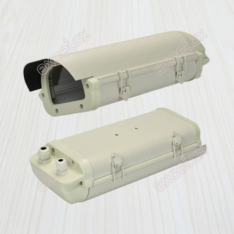 10" CCTV Camera Housing & Bracket & Array LED IR Board 344x140x102mm IP66 Waterproof Outdoor Enclosure-Zoom Box Bullet Camera