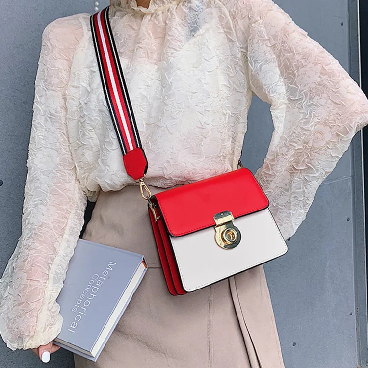 

Hit Color Portable Shoulder Bag 2019 Fashion New Ladies Small Square Bag New Stylish Female Bags Simple Designer Crossbody Bag