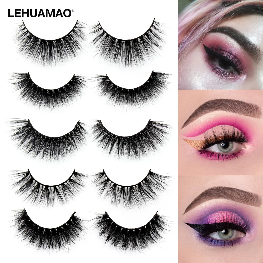

LEHUAMAO Eyelashes 3D Mink Eyelashes fluffy Cruelty Free High Volume Mink Lashes Soft Dramatic Eye lashes Light Makeup Lash