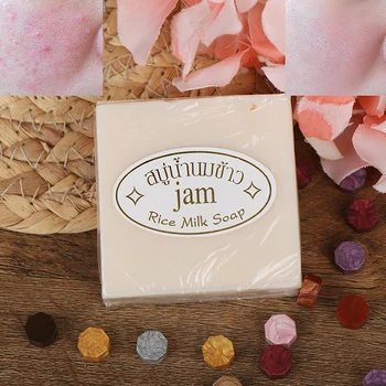 

Hand Soap Thailand Nature & Mild Rice Handmade Collagen Vitamin Skin Whitening Bathing Tool Rice Milk Soap Bleaching Agents