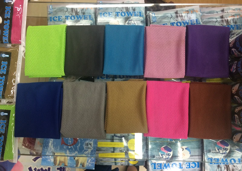 New Double layers Ice Towel many Colors Utility Enduring Instant Cooling Towel Heat Relief Reusable Chill Cool