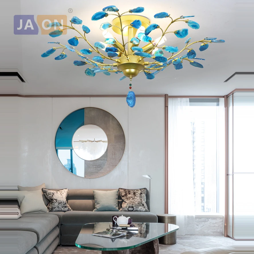

led e14 Postmodern Iron Agate LED Lamp.LED Light.Ceiling Lights.LED Ceiling Light. Ceiling Lamp For Bedroom Dinning Room