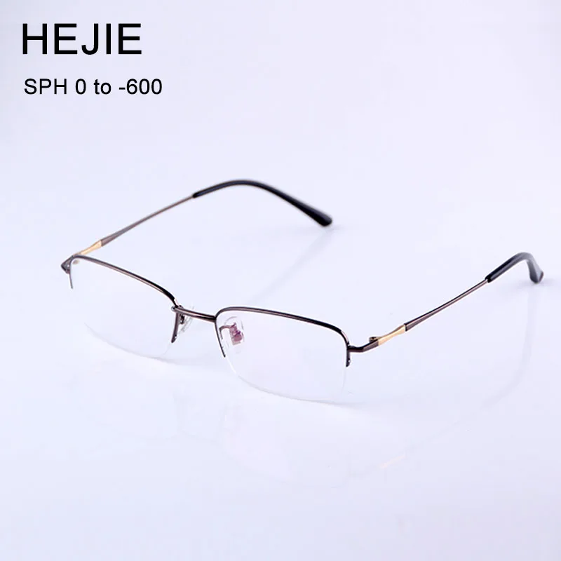 

HEJIE Diopter -0.5 -1 -1.5 -2 -2.5 -3 -3.5 -4 -4.5 TO -6 Finished Myopia Glasses Pure Titanium Frame Nearsighted Eyeglasses 0016