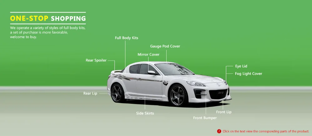 Автомобильные аксессуары для Mazda RX8 раннее 03-08 SE3P часть из углеродного волокна TK СТИЛЬ передняя губа 3 шт. FRP волокно стекло бампер сплиттер отделка