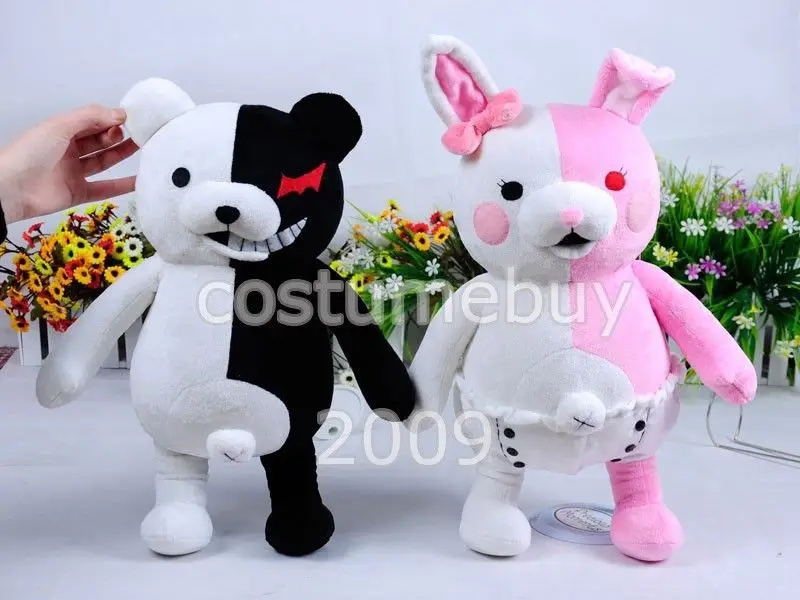 25 см 35 Супер Dangan Ronpa Danganronpa 2 Monokuma Monobear Monomi Черный Белый Медведь Мультфильм